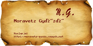 Moravetz Győző névjegykártya